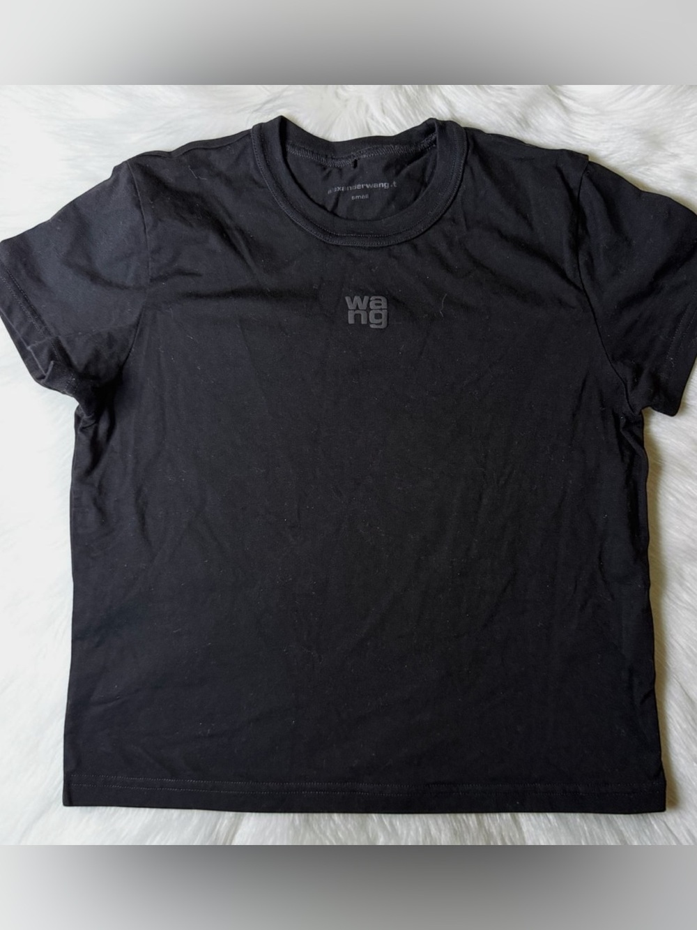 Alexander Wang Short Sleeve Logo Tee Black Small